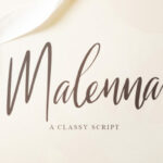 Malenna Script Font Poster 1