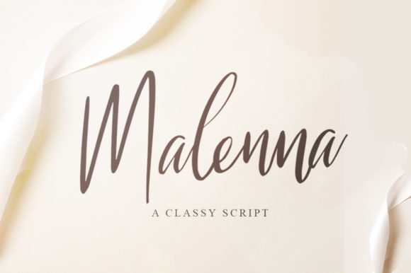 Malenna Script Font Poster 1