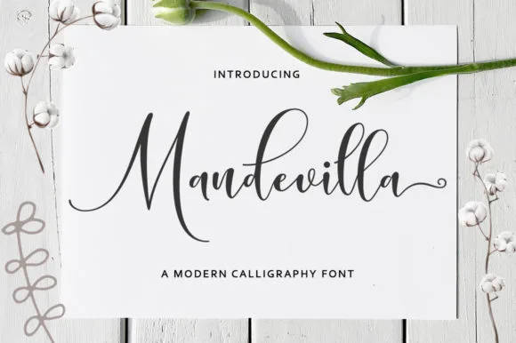 Mandevilla Script Font Mandevilla Script Font Poster 1