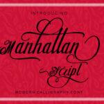 Manhattan Script Font Poster 1
