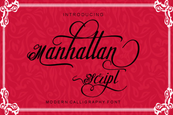 Manhattan Script Font Poster 1