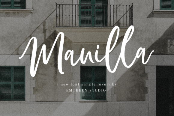 Manilla Script Font Poster 1