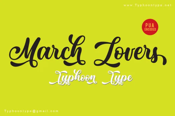 March Lovers Font March Lovers Font Poster 1