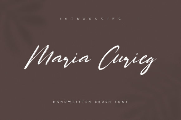 Maria Curieg Font Poster 1