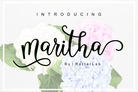 Maritha Script Font Poster 1