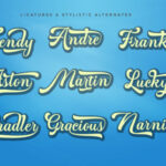 Martine Script Font Poster 3