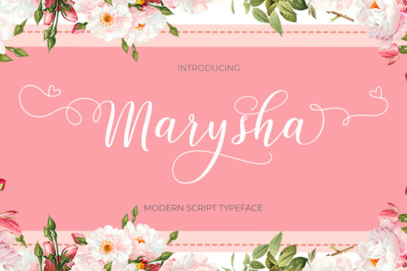 Marysha Script Font Poster 1