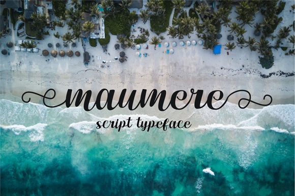 Maumere Script Font Poster 1