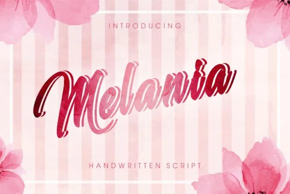 Melania Font Melania Font Poster 1