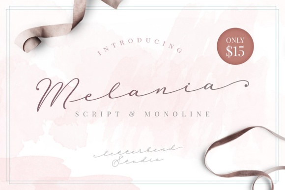 Melania Script Font Poster 1