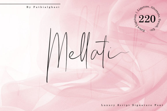 Mellati Script Font Poster 1