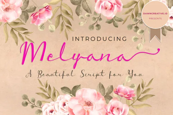 Melyana Font Melyana Font Poster 1