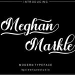 Menghan Markle Script Font Poster 1