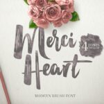 Merci Heart Font Poster 1