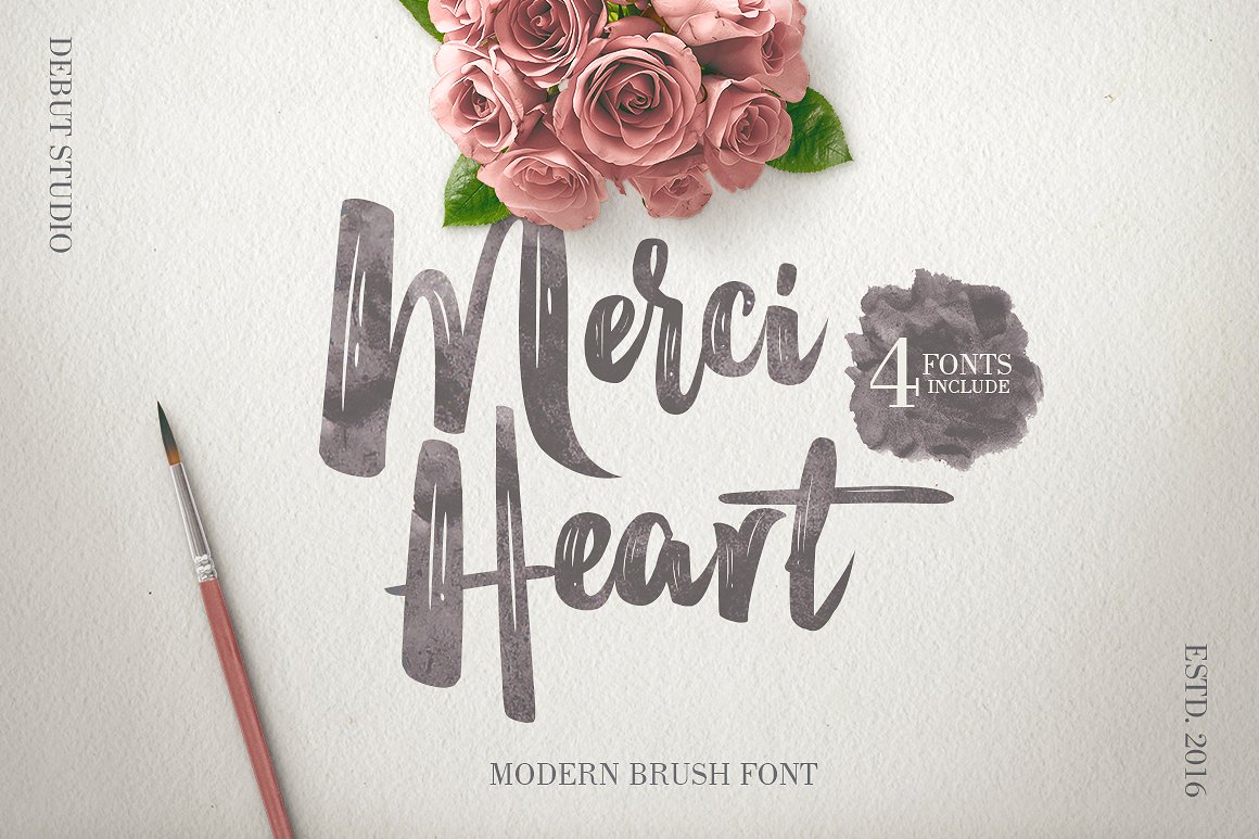 Merci Heart Font