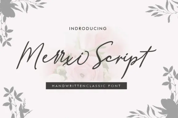 Merrxi Script Font Merrxi Script Font Poster 1