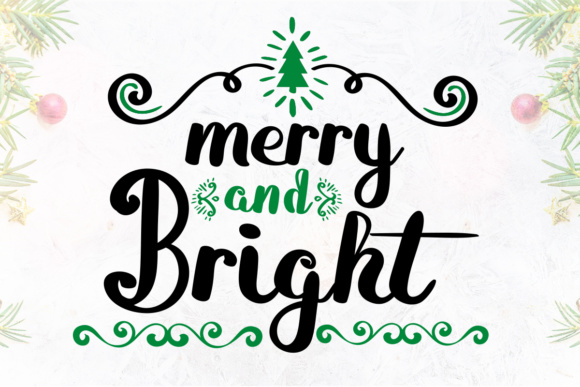 Merry and Bright Font Poster 1