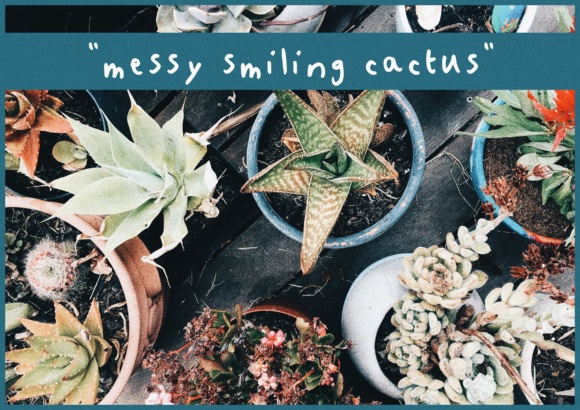 Messy Smiling Cactus Font