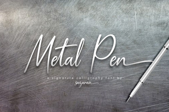 Metal Pen Script Font Poster 1