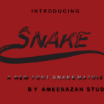 Metrix Snake Font Poster 1