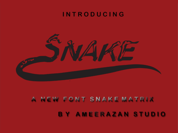 Metrix Snake Font Poster 1