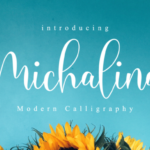 Michalina Script Font Poster 1