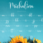 Michalina Script Font Poster 12