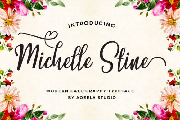 Michelle Stine Script Font Poster 1