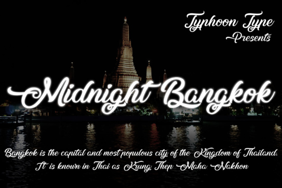 Midnight Bangkok Font Poster 1