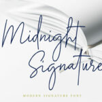 Midnight Siganture Font Poster 1