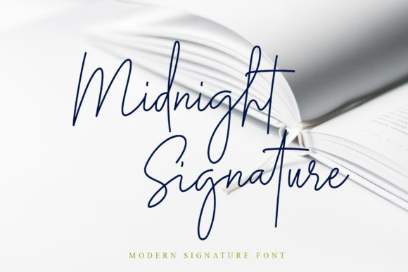 Midnight Siganture Font Poster 1