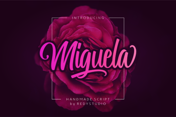 Miguela Script Font Miguela Script Font Poster 1