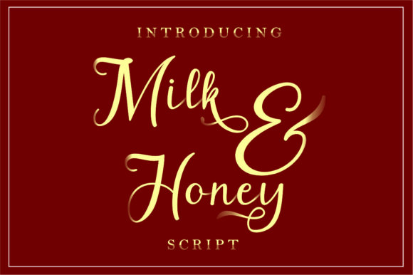 Milk & Honey Font Poster 1