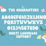 Milky Unicorn Font Poster 2