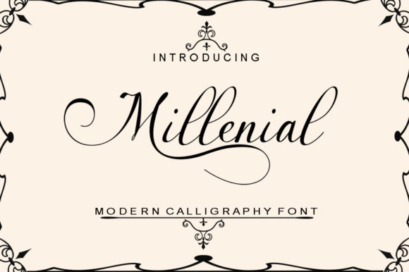 Millenial Script Font Poster 1