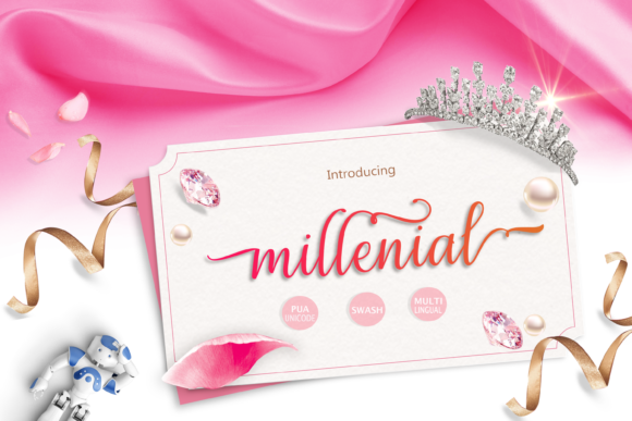 Millenial Script Font Millenial Script Font Poster 1