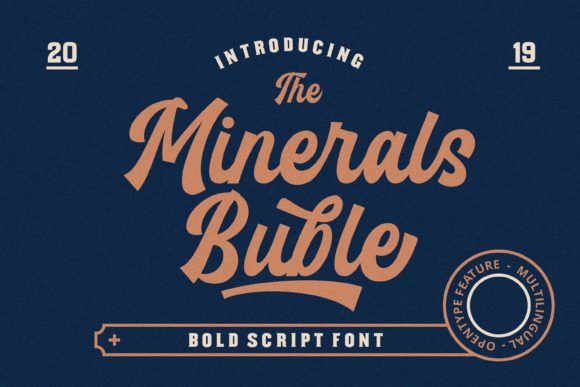 Minerals Buble Font Poster 1