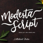 Modesta Script Font Poster 1