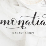 Monatia Script Font Poster 1