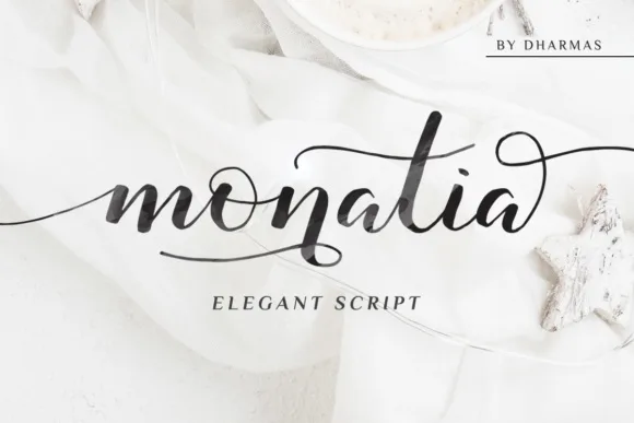 Monatia Script Font Monatia Script Font Poster 1