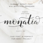 Monatia Script Font Poster 7