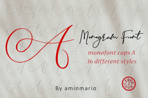 Monogram a | Monofont Caps a Font Poster 1