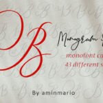 Monogram B | Monofont Caps B Font Poster 5