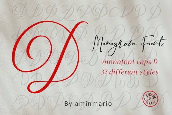 Monogram D | Monofont Caps D Font Monogram D | Monofont Caps D Font Poster 1