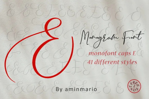 Monogram E | Monofont Caps E Font Monogram E | Monofont Caps E Font Poster 1