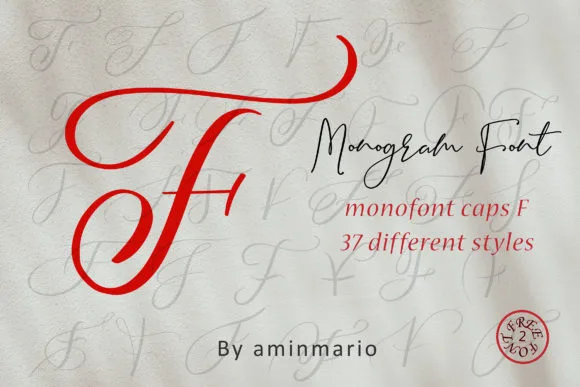 Monogram F | Monofont Caps F Font Monogram F | Monofont Caps F Font Poster 1