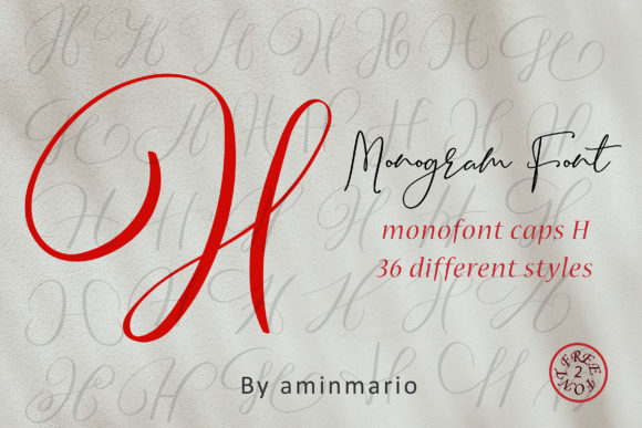 Monogram H | Monofont Caps H Font Poster 1