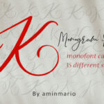 Monogram K | Monofont Caps K Font Poster 1