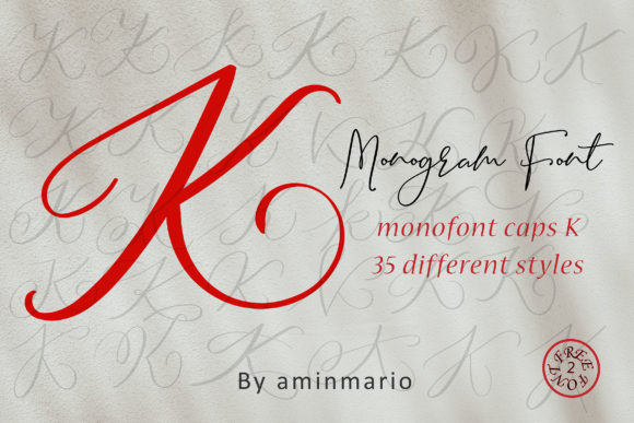 Monogram K | Monofont Caps K Font Poster 1
