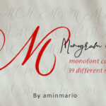 Monogram M | Monofont Caps M Font Poster 4